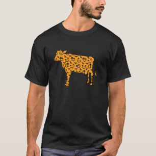 Camiseta Traje fácil de Halloween para vaca Heifer granja p