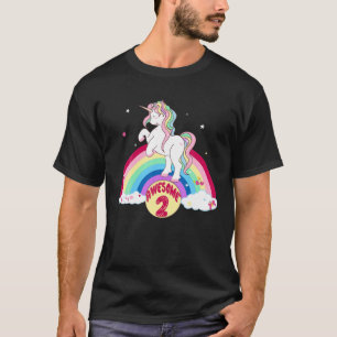 Camiseta Traje Impresionante de Unicornio Arcoíris para Cum