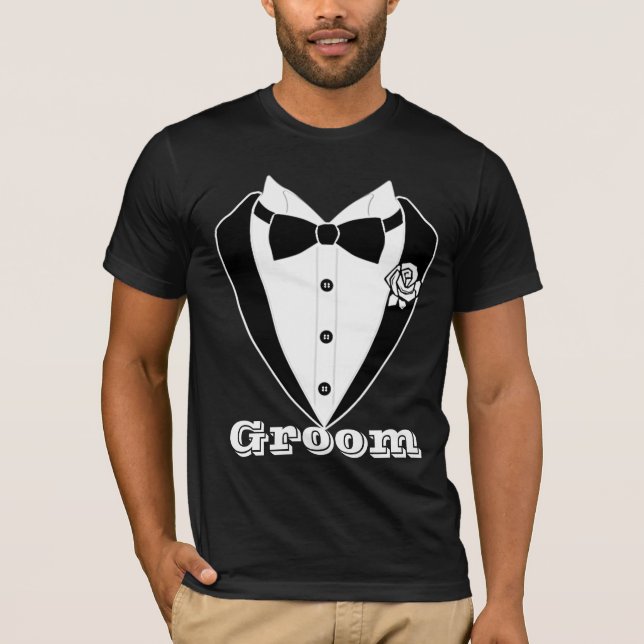 Camiseta Traje masculino personalizado en Tuxedo Groom (Anverso)
