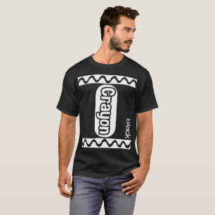Camiseta Traje negro de Halloween del creyón