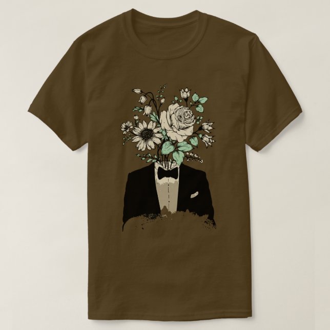 Camiseta Traje para hombre floral (Diseño del anverso)