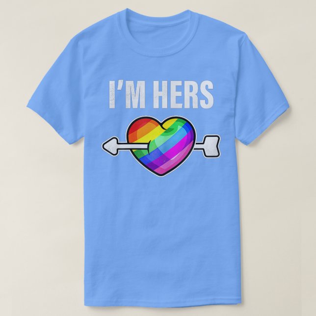 Camiseta Traje para pareja de lesbianas Shes Mine Parte 2  (Diseño del anverso)