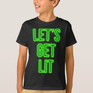 Camiseta Traje Retro Vintage de Navidad Neon Get Lit