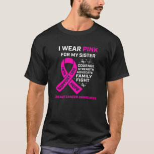 Camiseta Traje Un Pequeño Regalo Rosa Para Mi Hermana Cánce