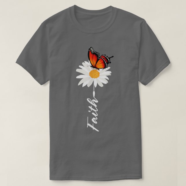 Camiseta trajes bonitos para las mujeres fe mariposa jardín (Diseño del anverso)