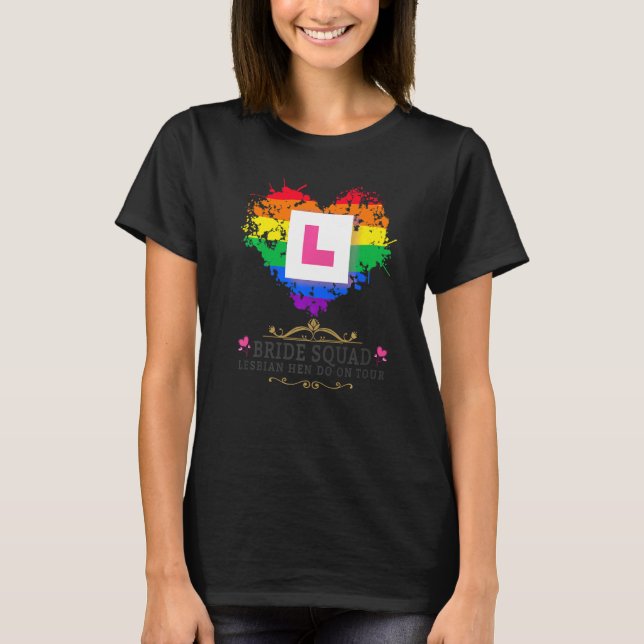 Camiseta Trajes de Despedida de Soltera Lesbiana para Mujer (Anverso)