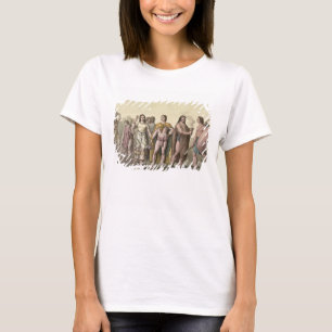 Camiseta Trajes de los mexicanos (grabado del color)