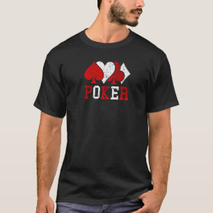 Camiseta Trajes de Poker Pica Corazón Diamante Trébol Póque