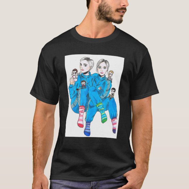 Camiseta Trajes de salto divertidos diseñan banda de rock v (Anverso)