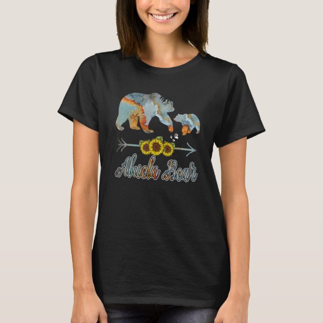 Camiseta Trajes Familiares De Girasol Abuela Bear Moth (Anverso)