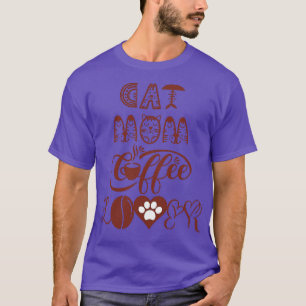 Camiseta Trama de café de mamá de gato Diseño de gato 9