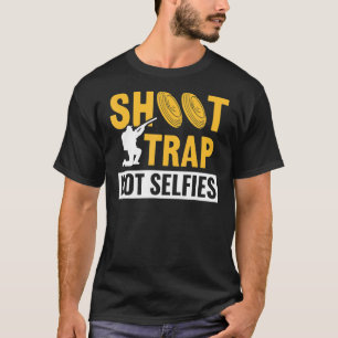 Camiseta Trampa de disparos no selfies blanco de arcilla