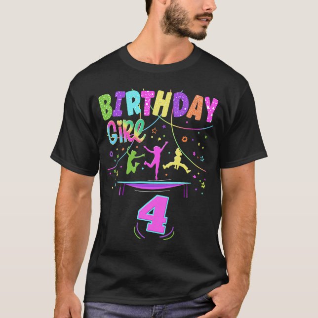 Camiseta Trampoline Fiesta al aire libre Ropa de cumpleaños (Anverso)