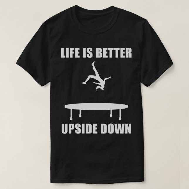Camiseta Trampolinismo irónico dice saltar a la Trampolina (Diseño del anverso)
