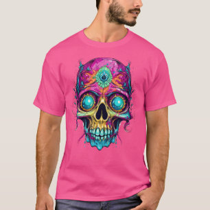 Camiseta Trance de cráneo psicodélico Illuminati Aia Electr
