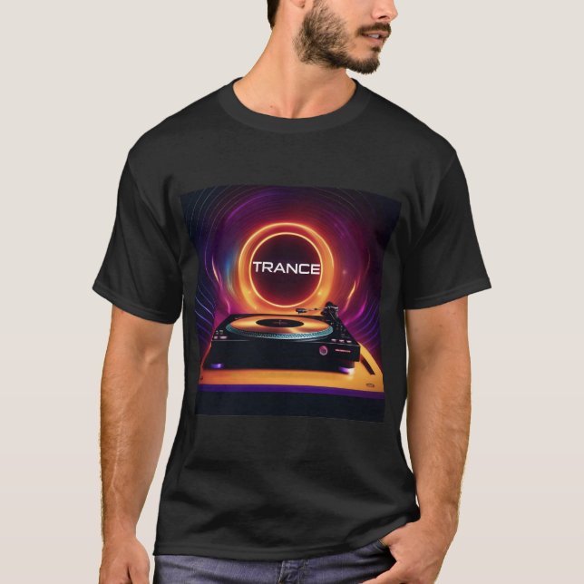 Camiseta Trance Music - DJ Deck Design - Techno - EDM (Anverso)