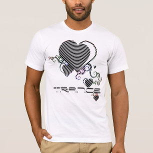 Camiseta trance. pelearse corazones.