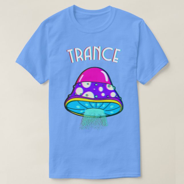 Camiseta Trance Psychedelic Trippy Glitch Mushroom (Diseño del anverso)