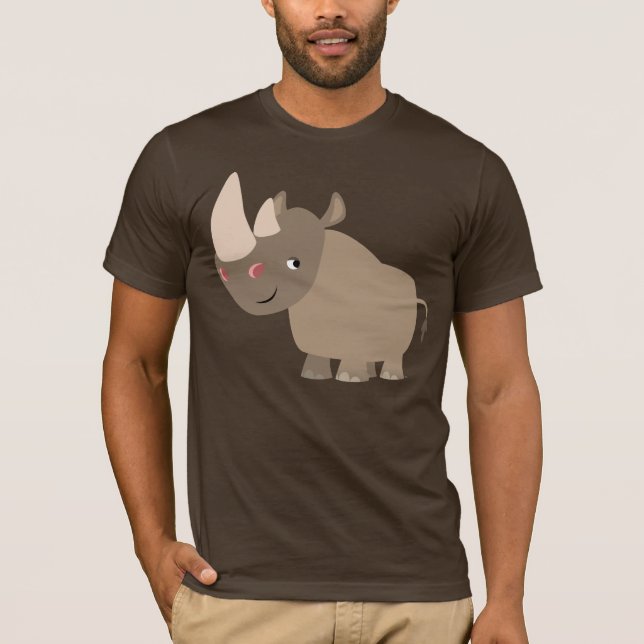 Camiseta tranquila del Personalizado Rhino (Anverso)
