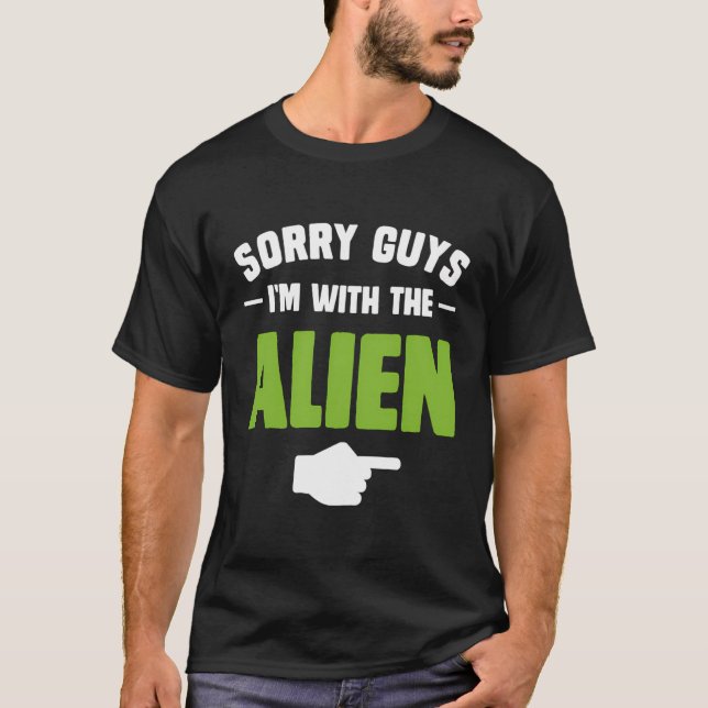 Camiseta Tranquila Disfraz De Halloween De Alien Que Estoy  (Anverso)
