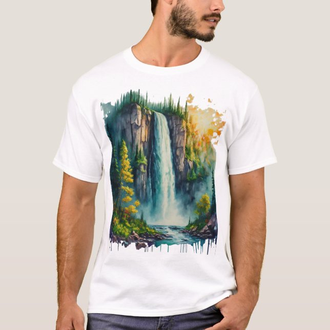 Camiseta tranquila para la cascada (Anverso)