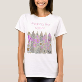 Camiseta Tranquila valla de jardín floral de Bonito