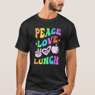 Camiseta TRANQUILIDAD AMOR ALMUERZO SEÑORA Retro Cafetería