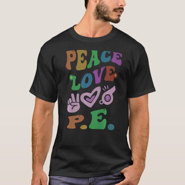 Camiseta TRANQUILIDAD P E Gimnasio Retro Escuela Groovy (Anverso)