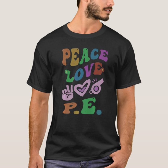 Camiseta TRANQUILIDAD P E Gimnasio Retro Escuela Groovy (Anverso)