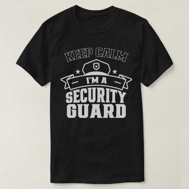 Camiseta Tranquilidad Soy Oficial De Seguridad De Bou (Diseño del anverso)