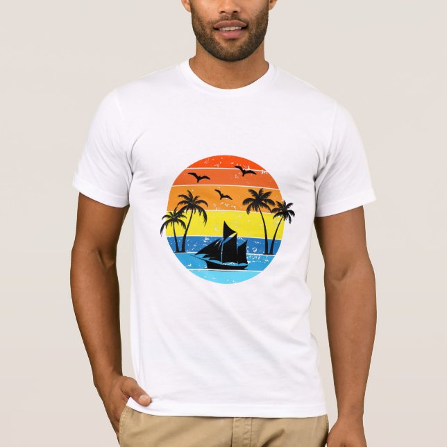 Camiseta Tranquilidad tropical (Anverso)