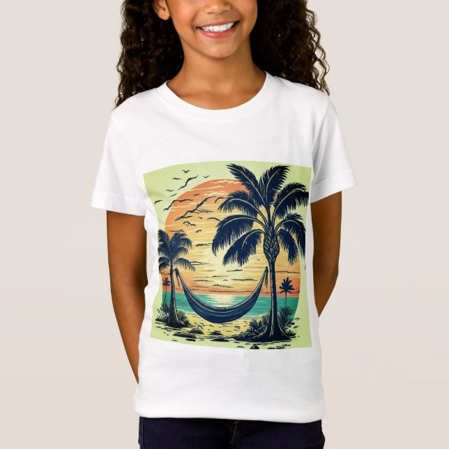 Camiseta Tranquilidad tropical (Anverso)