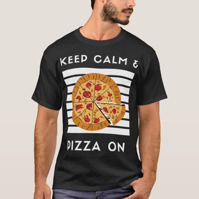 Camiseta Tranquilidad y pizza en la divertida pizza Lover P (Anverso)