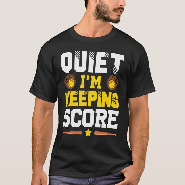 Camiseta Tranquilo, mantengo a Score Softball Scorekeeper 1 (Anverso)