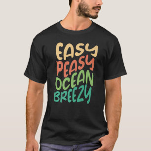 Camiseta Tranquilo Océano Brillante Playa Verano Tropical