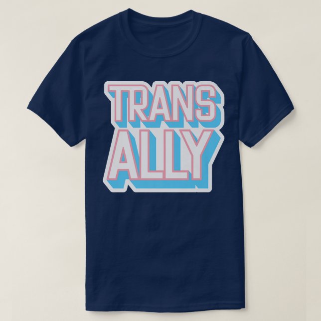 Camiseta Trans Ally , Pride , Proud Trans Ally  (Diseño del anverso)
