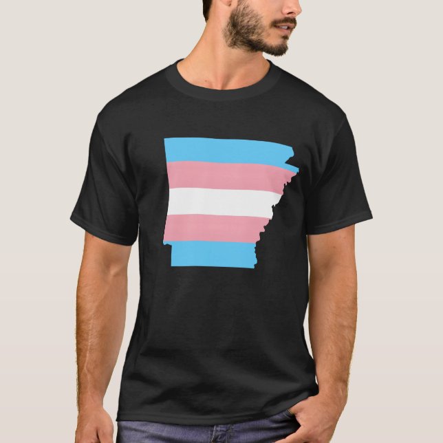 Camiseta Trans Flag Arkansas LGBT Pride Support gift (Anverso)