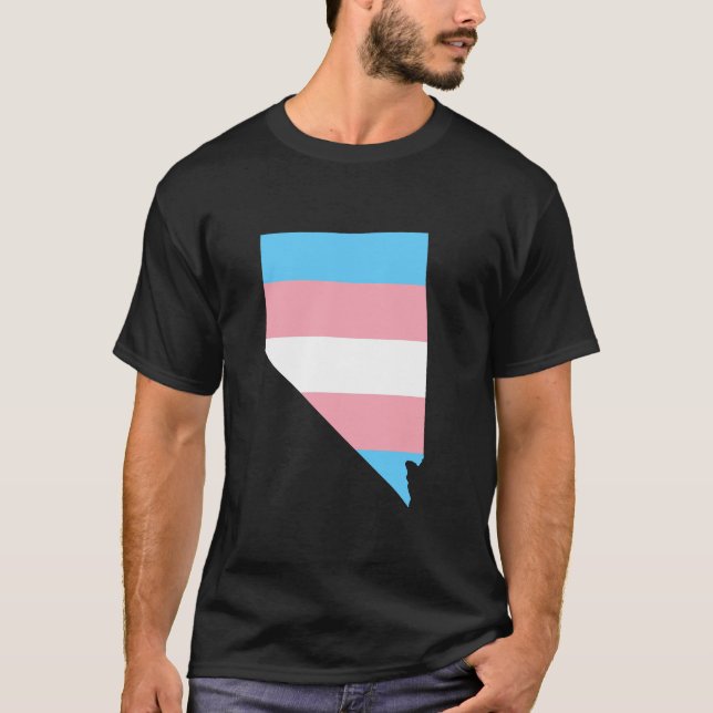 Camiseta Trans Flag Nevada LGBT Pride Support family (Anverso)