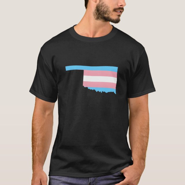 Camiseta Trans Flag Oklahoma LGBT Pride Support family (Anverso)