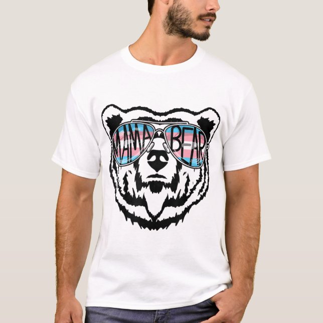 Camiseta Trans Mama Osa Orgullosa Mamá Alía Transgénero Arc (Anverso)