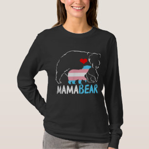 Camiseta Trans Mama Osa Orgullosa Mamá Arcoiris Moda Transg
