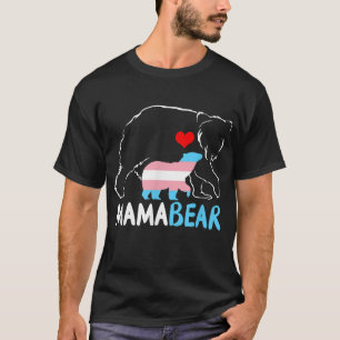 Camiseta Trans Mama Osa Orgullosa Mamá Arcoiris Moda Transg