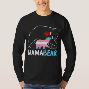 Camiseta Trans Mama Osa Orgullosa Mamá Arcoiris Moda Transg