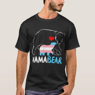 Camiseta Trans Mama Osa Orgullosa Mamá Arcoiris Moda Transg
