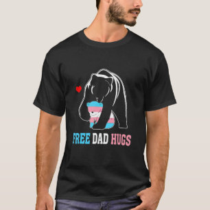 Camiseta Trans Papa: Papá libre abraza al transexual arcoir