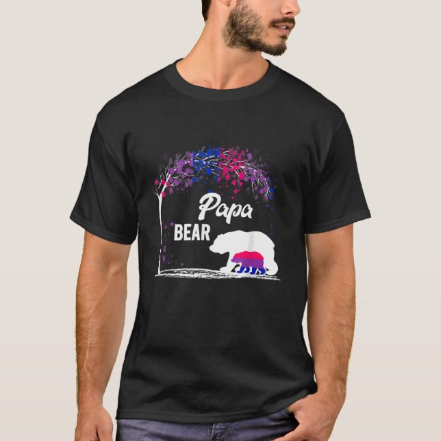 Camiseta Trans Papa: Papá libre abraza al transexual arcoir (Anverso)