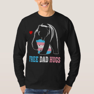 Camiseta Trans Papa: Papá libre abraza al transexual arcoir