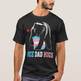Camiseta Trans Papa: Papá libre abraza al transexual arcoir