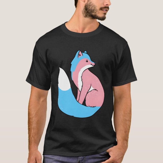 Camiseta Trans Pride Fox: regalo transgénero (Anverso)