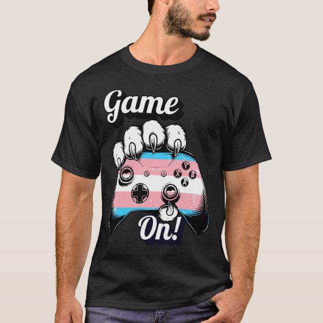 Camiseta Trans Pride Game On Tiger Paw Controller Shirt 26 (Anverso)